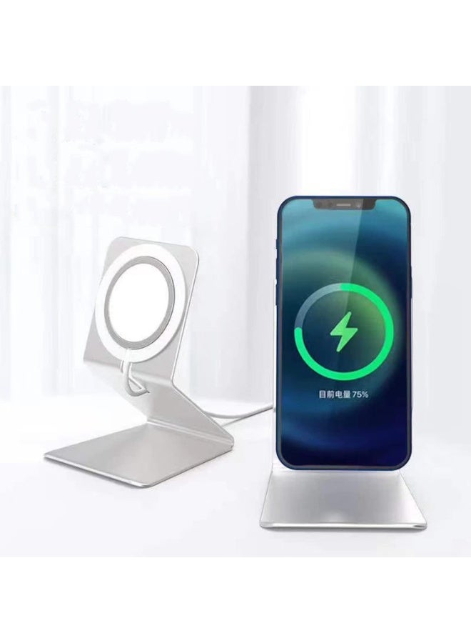 تايكوم حامل هاتف Mag Safe مثبت على المكتب، قاعدة ألومنيوم لهاتف iPhone 12/13 Pro Max Mini Z Shape. - Image 3